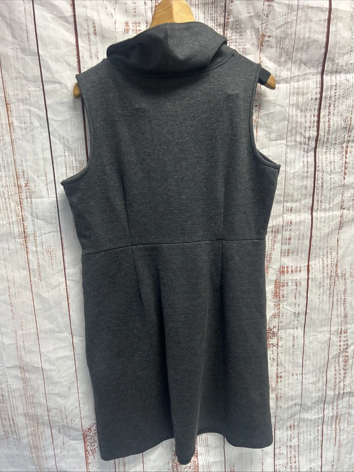 Spense Womens Dress 16 Gray Cowl Neck Sleeveless Midi - Image 4 of 4