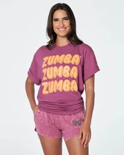 Zumba Transform Unisex Tee ~ 1 Size Fits Most!  Wildflower Pink ~ New!