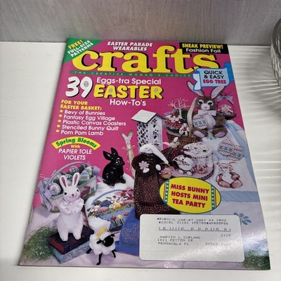 39 EASTER - CRAFTS MAGAZINES, APRIL 1993 - MISS BUNNY HOSTS MINI TEA PARTY