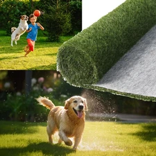 Artificial Grass Turf Rug 3.3 x 10 FT - Realistic Fake Grass Outdoor Carpet w...