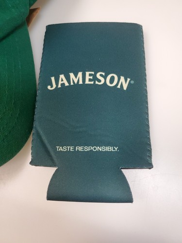 New JAMESON IRISH WHISKEY Hat Cap, GREEN On GREEN NWT & Coozie - Picture 7 of 7