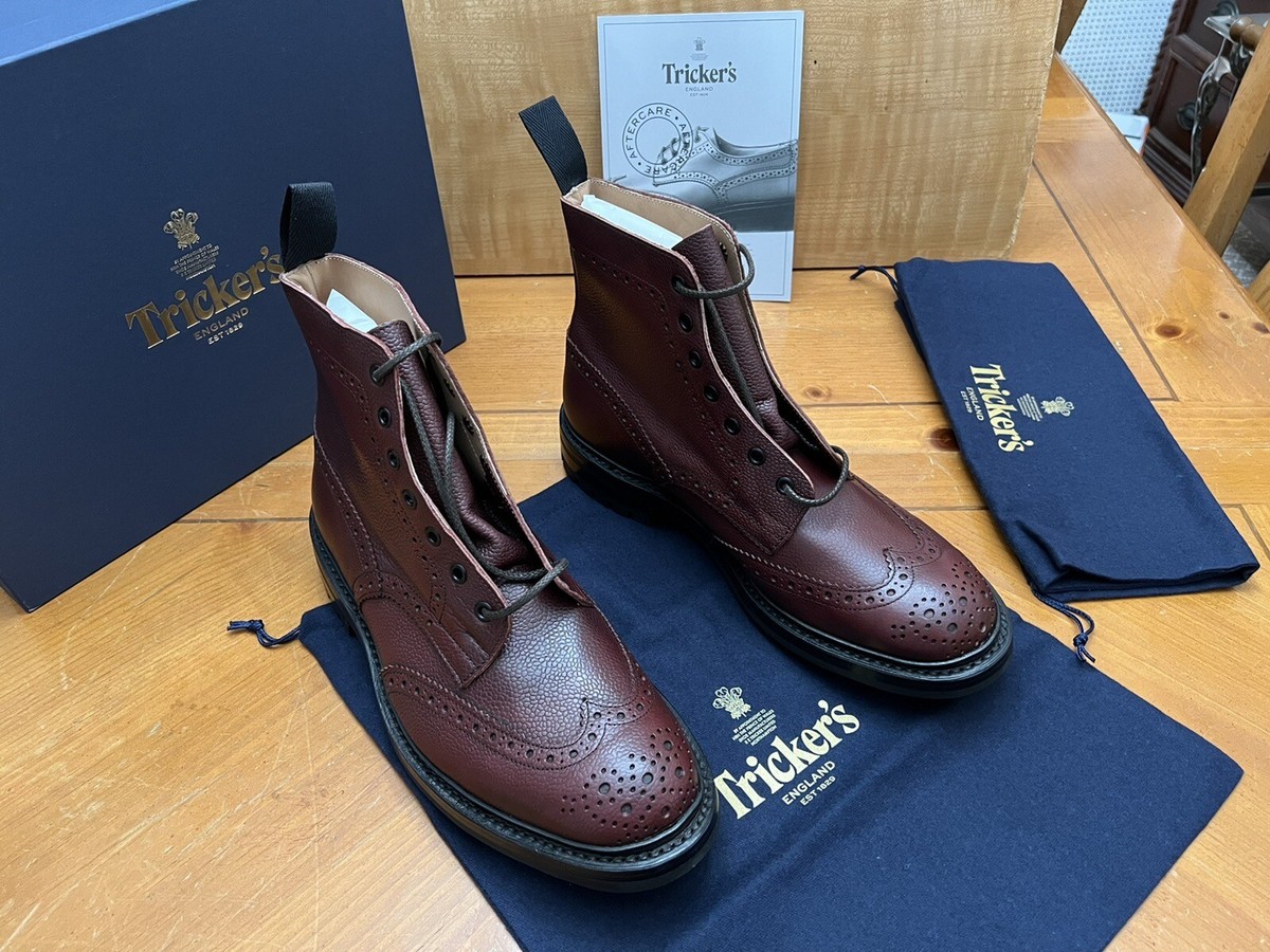 Made In UK - 11 US (10UK) - Trickers -Stow Boots - Burgundy
