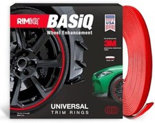 Rimiq Basiq 14 Universal Styling Trim 26ft Flat Wheel Accent Car Rim Red