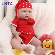 20''Vollsilikon Entzückende Mädchenpuppe Lebensechte Wiedergeborenes Baby Puppe