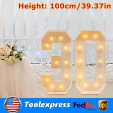 30th Birthday Decorations 3FT Marquee Light up Numbers 30 Birthday Number Lights