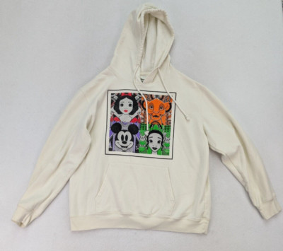 DISNEY Women's XXL Graphic Hoodie Sweatshirt Snow White Simba Mickey Mouse Tiana