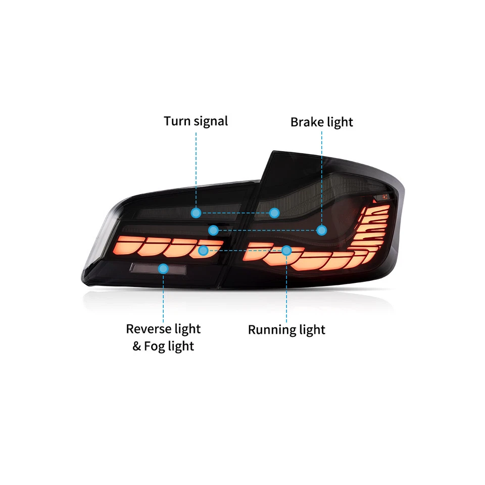 Luz trasera LED Smoke para 11-17 BMW F10 serie 5 M5 528i 535d 535i 550i Foto 4 de 4