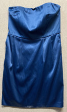 Express Design Studio Women’s Strapless Cocktail Dress Size 8 Blue Mini