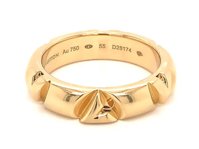 Yellow Gold Band Ring Lv Volt Ring Price Louis Vuitton LV Volt