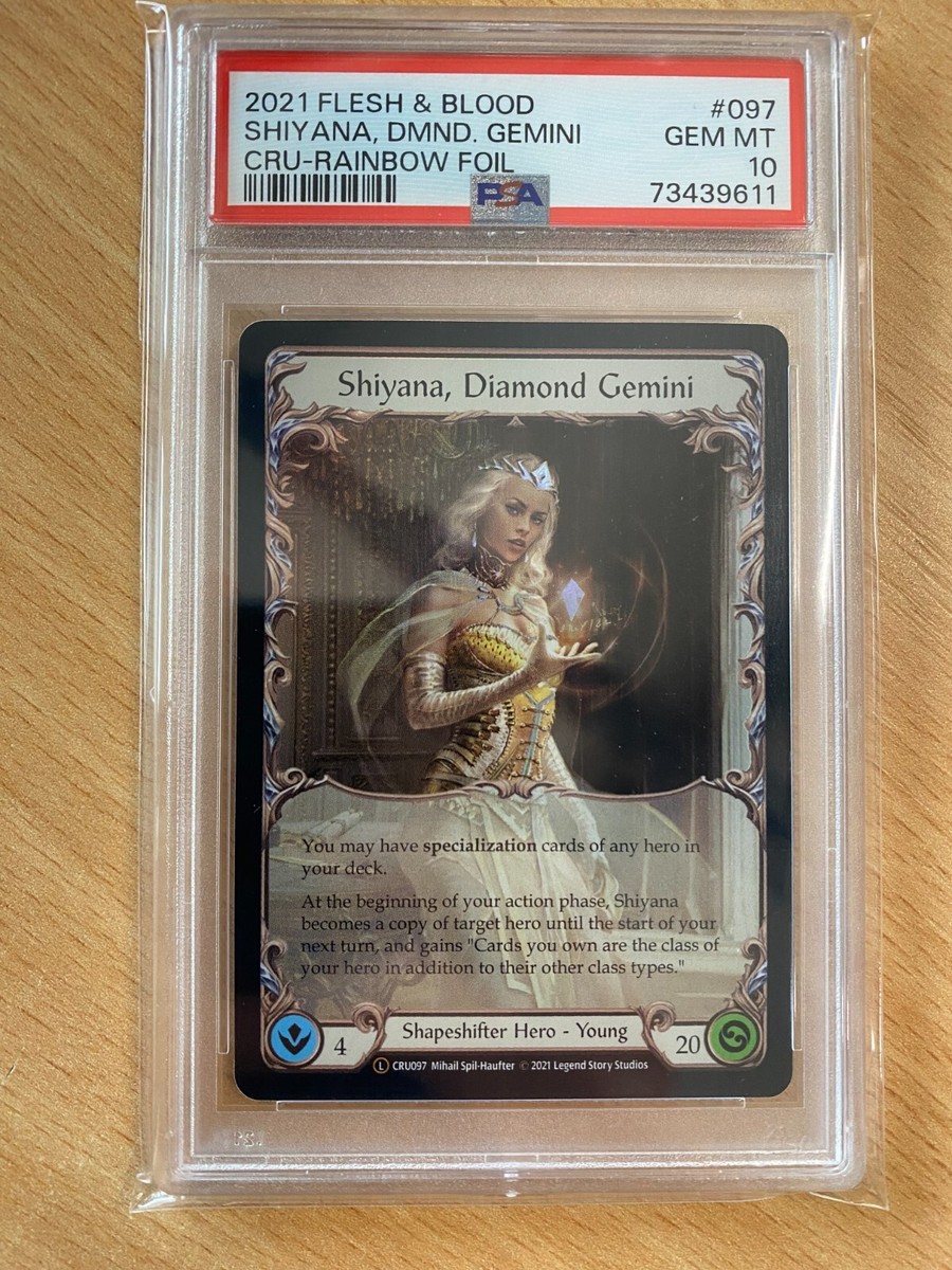 Shiyana, Diamond Gemini RAINBOW FOIL (PSA 10) - Flesh and