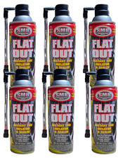 Flat Out Fix a Flat Emergency Tire Inflator and Sealer - (6) 12oz Can With Hose