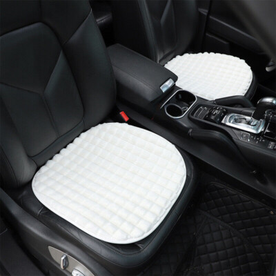 Car Seat Cushion Faux Fur Soft Pad Cover Anti-skidding Protector Mat White  Chic
