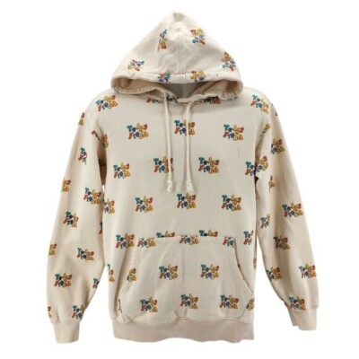 Teddy Fresh Ethan Hila Klein All Over Print Cream Hoodie Sweatshirt Adult Medium