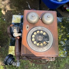 Bell Vintage Wall Phone Wood Rotary 1980s Western Electric Telephone