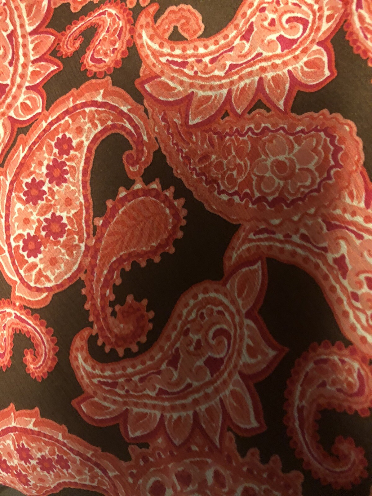 New Notations MP Medium petite lined Paisley chif… - image 4