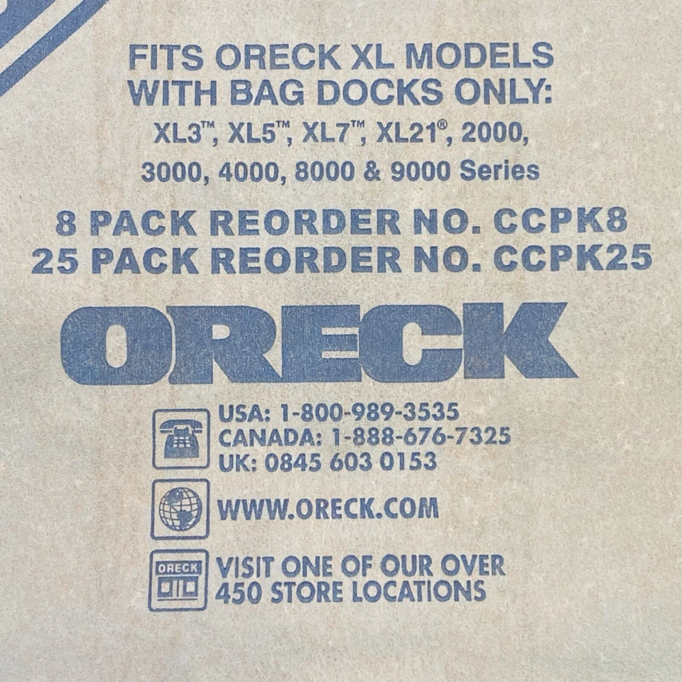 4 Genuine ORECK Disposable Type CC Filter System Vacuum Bags Oreck  XL Vacuum - Image 4 of 4
