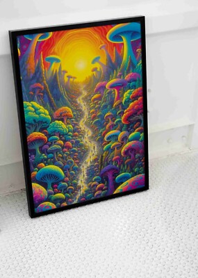 TRIPPY POSTER PRINT IMAGE PSYCHEDELIC IMAGE BRIGHT ART SIZE -A3 A4 SIZE ...