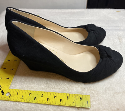 Jessica Simpson Wedge Black With Bow Size M