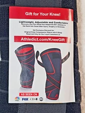 Athledict Hinged Knee Brace Support w/ Strap & Side Patella Stabilizers size M