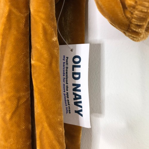 Old Navy Womens Size 2X Short Sleeve V Neck Velvet Mini Dress Chaparral Yellow - Picture 5 of 10