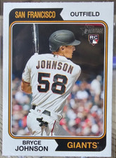 2023 Topps Heritage #353 Bryce Johnson RC San Francisco Giants