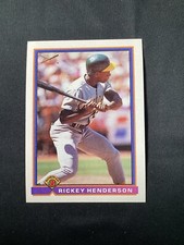 1991 Bowman - #371 Rickey Henderson Silver Slugger Gold Stamp NM
