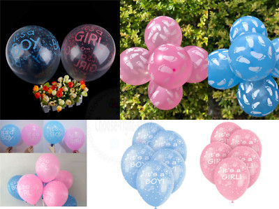 ITS A BOY MÄDCHEN FOLIEN HELIUM BALLONS FEIER NEU BABYPARTY PARTY LATEX CRS