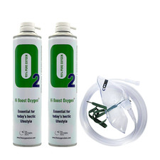 Hi Boost Pure Oxygen in a Can 20L (2 x 10L) with Tubing and Mask Portable