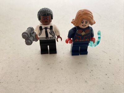 Lego Super Heroes Minifigure sh555 Captain Marvel sh554 Nick Furry