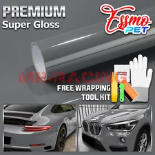 ESSMO PET Super Gloss Dark Nardo Gray Vehicle Vinyl Wrap Decal Glossy Like Paint