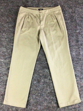Land's End Women's Size 12 Beige Chino School Uniform Pants Pleated Front