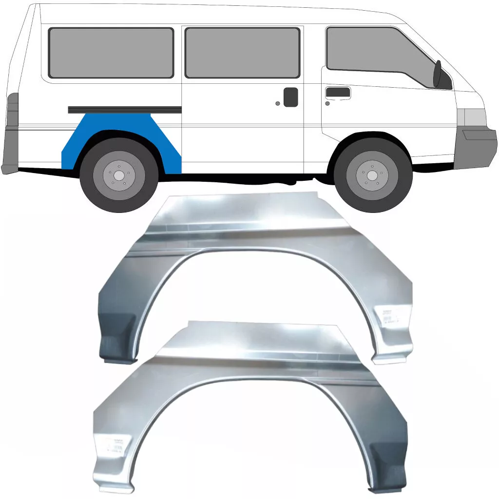 Für Mitsubishi L300 1986- Hinten Kotflügel Radlauf Reparaturblech 