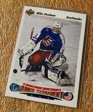 1991-92 Upper Deck Hockey #693 Mike Dunham RC Team USA