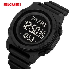 SKMEI Men LED Digital Electronic Boys Alarm Countdown Waterproof Sport Watches