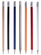 100 ( cento ) pezzi Matita in legno con mina in grafite gommino bianco temperata