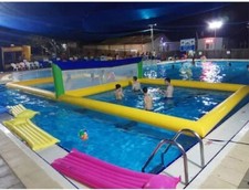 33FT Inflatable Volleyball Court Inflatable Volleyball Net for Pool/Beach Game
