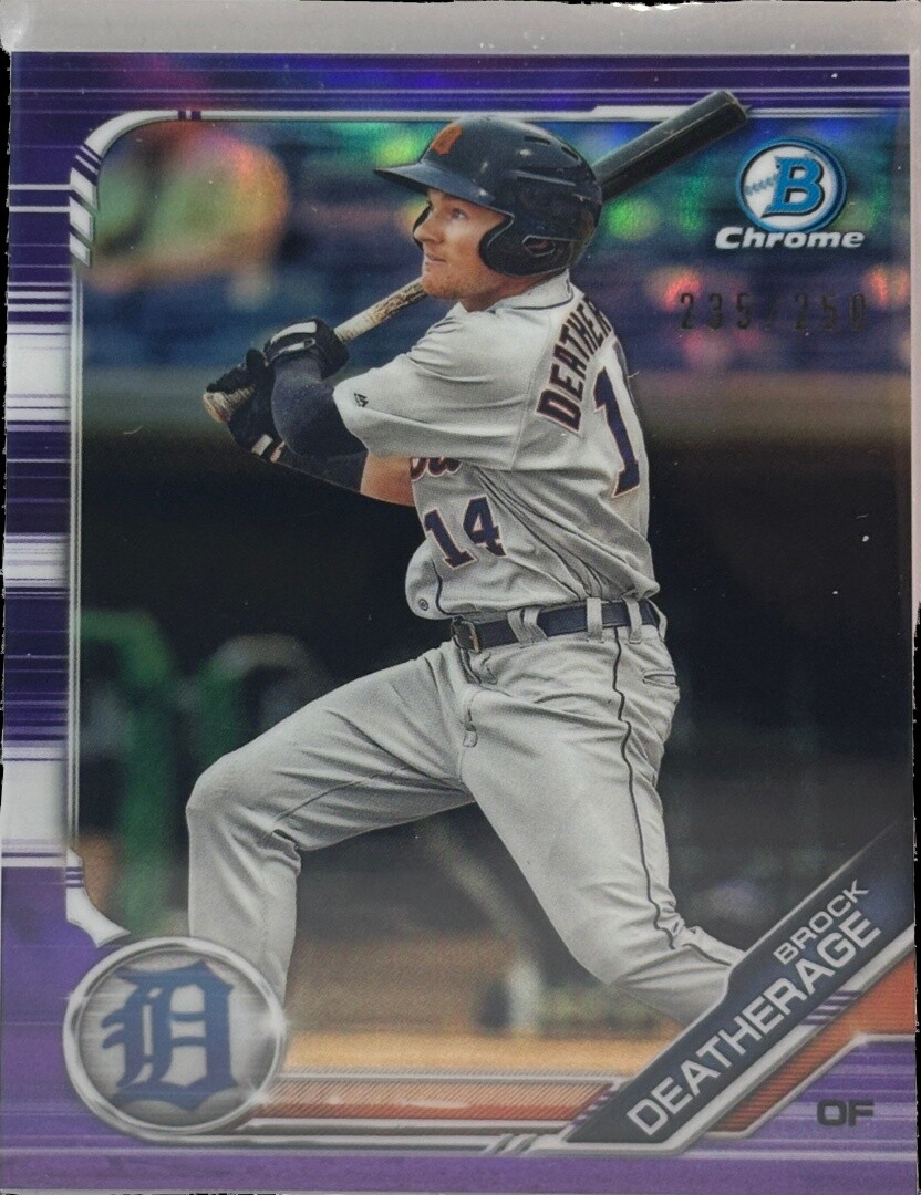 2019 Bowman Draft Brock Deatherage Chrome Purple /250 #BDC-5