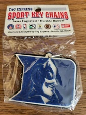 Tag Express Duke Blue Devils Durable Rubber Key Chain NEW VTG