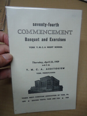 York Y M C A Night School 1959 Graduation YORK PA