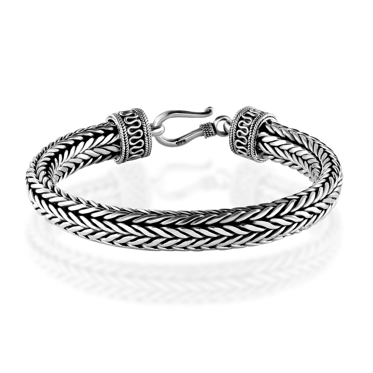 heavy mens chain bracelet handmade 10 mm snake chain solid 925
