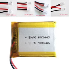 3.7V 900mAh Lipo Polymer Battery Rechargeable 603443 For GPS Camera Mobile Phone
