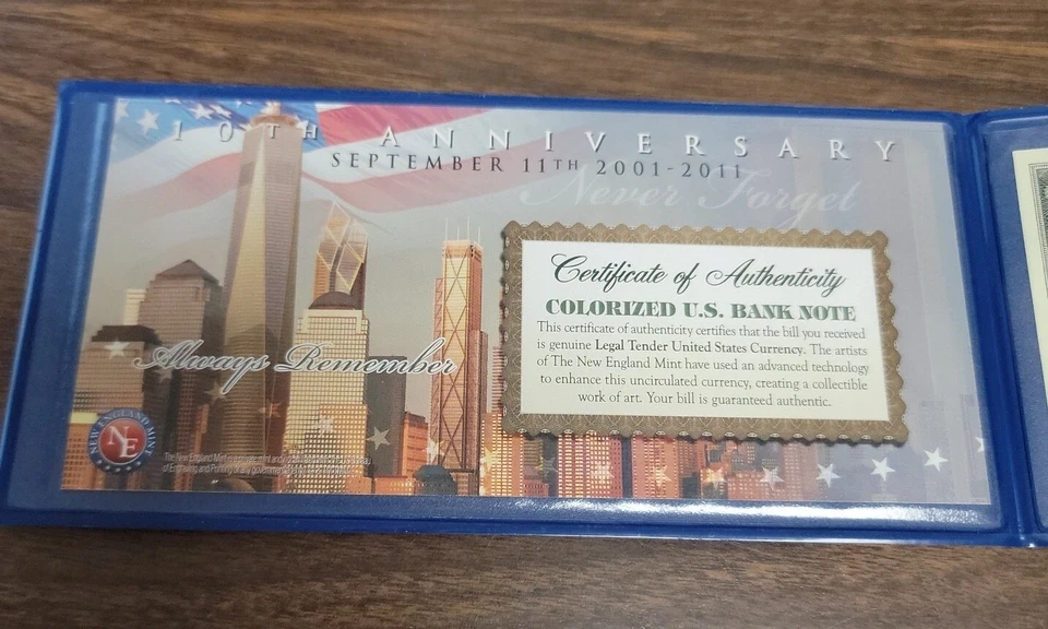 World Trade Center 10th Anniversary Commemorative Bank Note on Modern $2 Note - Image 2 of 3