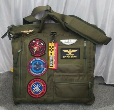 MAVERICK TOP GUN - EXCLUSIVE FLYING PILOT BAG (Full Patches & Badges Random)