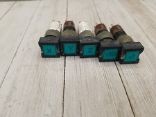 Lot Of 5 Allen Bradley Green Push Button Stab Terminals 800A-M Ser B, FNM