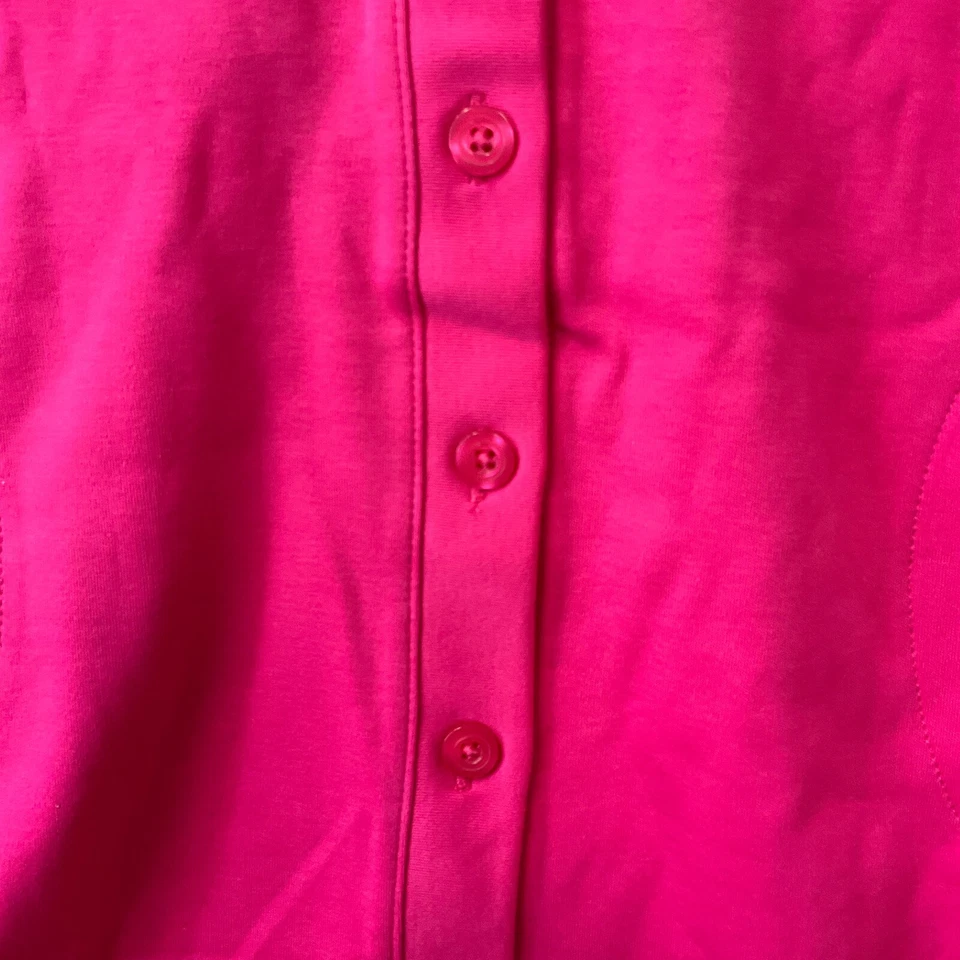 Isaacmizrahi Live Long Sleeve Button Top Womens Size MP Pink - Imagem 4 de 4