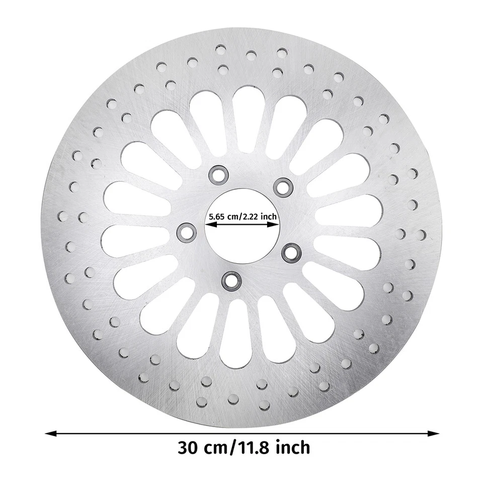 Disco de rotor de freno delantero de 11,8" para Harley Touring Electra Glide Road King 2008 UP Foto 2 de 4