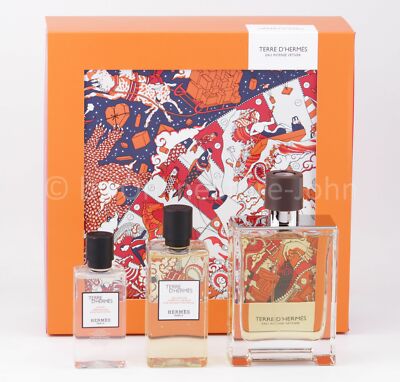 TERRE d'Hermes Eau Intense Vetiver Set - 100ml EDP + Shower Gel + After Shave