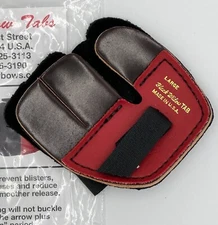 Black Widow Cordovan Leather Split Finger Shooting Tab