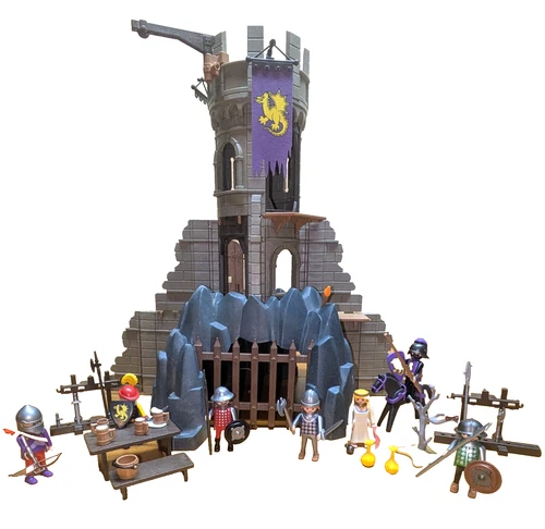 Vintage Playmobil 3665 Baron’s Battle Tower Incomplete Figures 1993 Castle