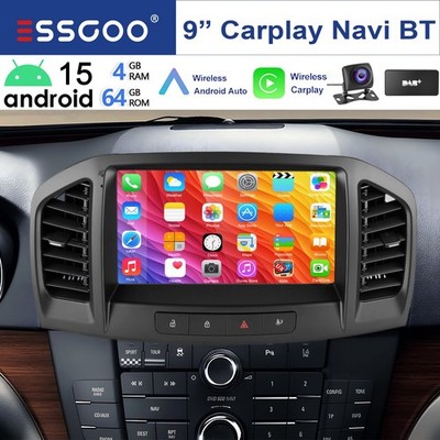 Android 15 DAB+ Autoradio 4+64G Carplay GPS BT Für Opel Insignia A 2008-2012 KAM